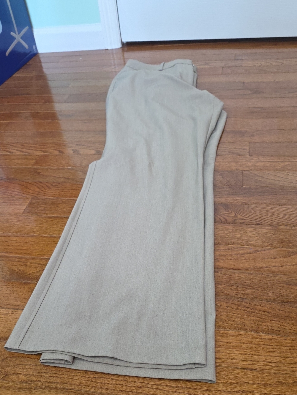Worthington Light Khaki Straight-Leg Trousers